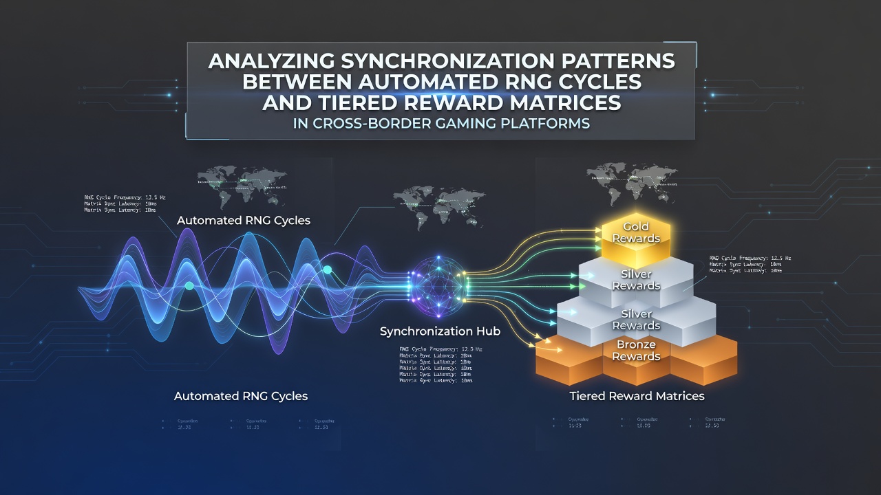 Diagram showing RNG cycle synchronization with tiered reward matrices across international gaming servers