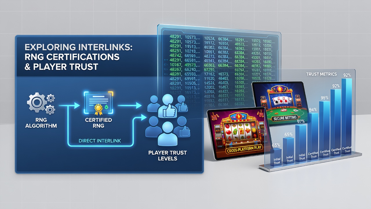 Infographic illustrating trust level variations tied to RNG certification status in cross-continental wagering environments