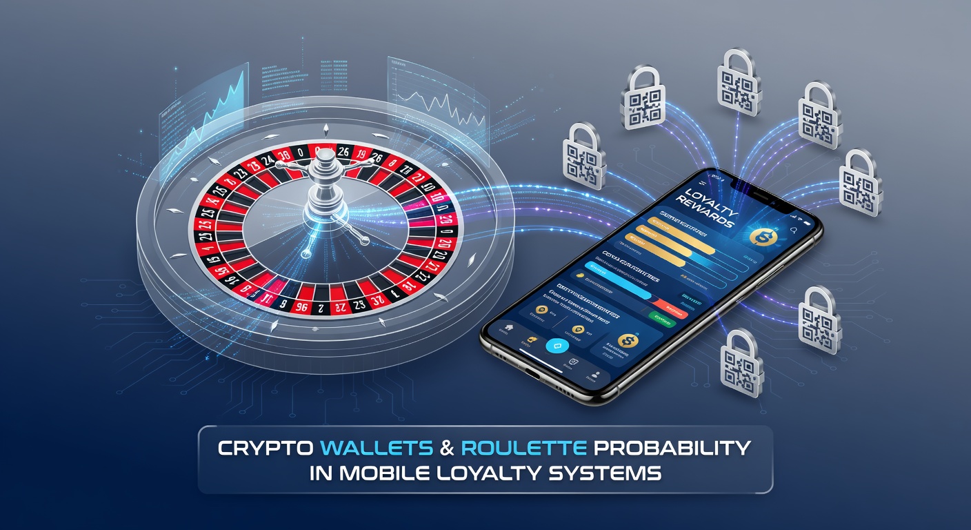 Mobile app interface showing crypto wallet integration with roulette game and loyalty reward dashboard