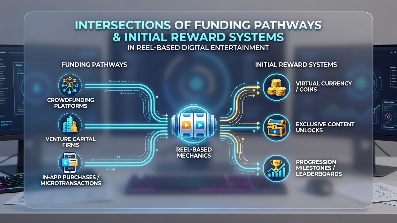 Mobile interface displaying reel game with active funding reward overlay