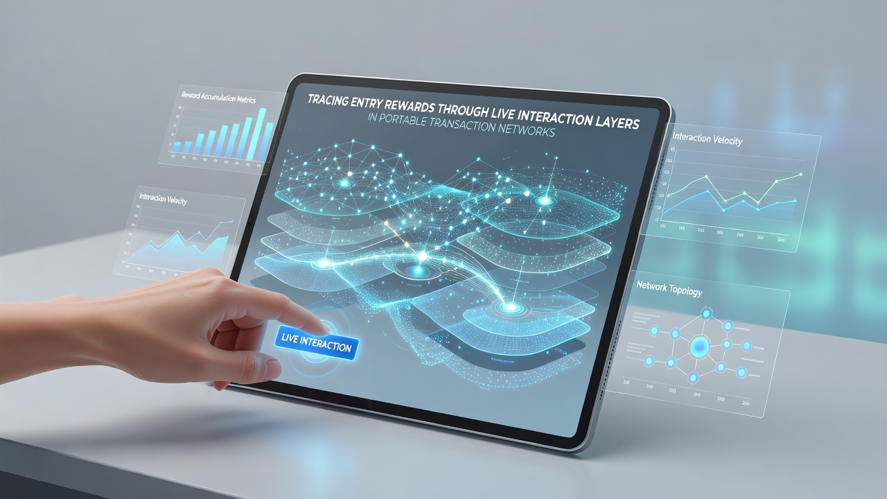 Illustration of live interaction layers processing rewards in portable transaction networks