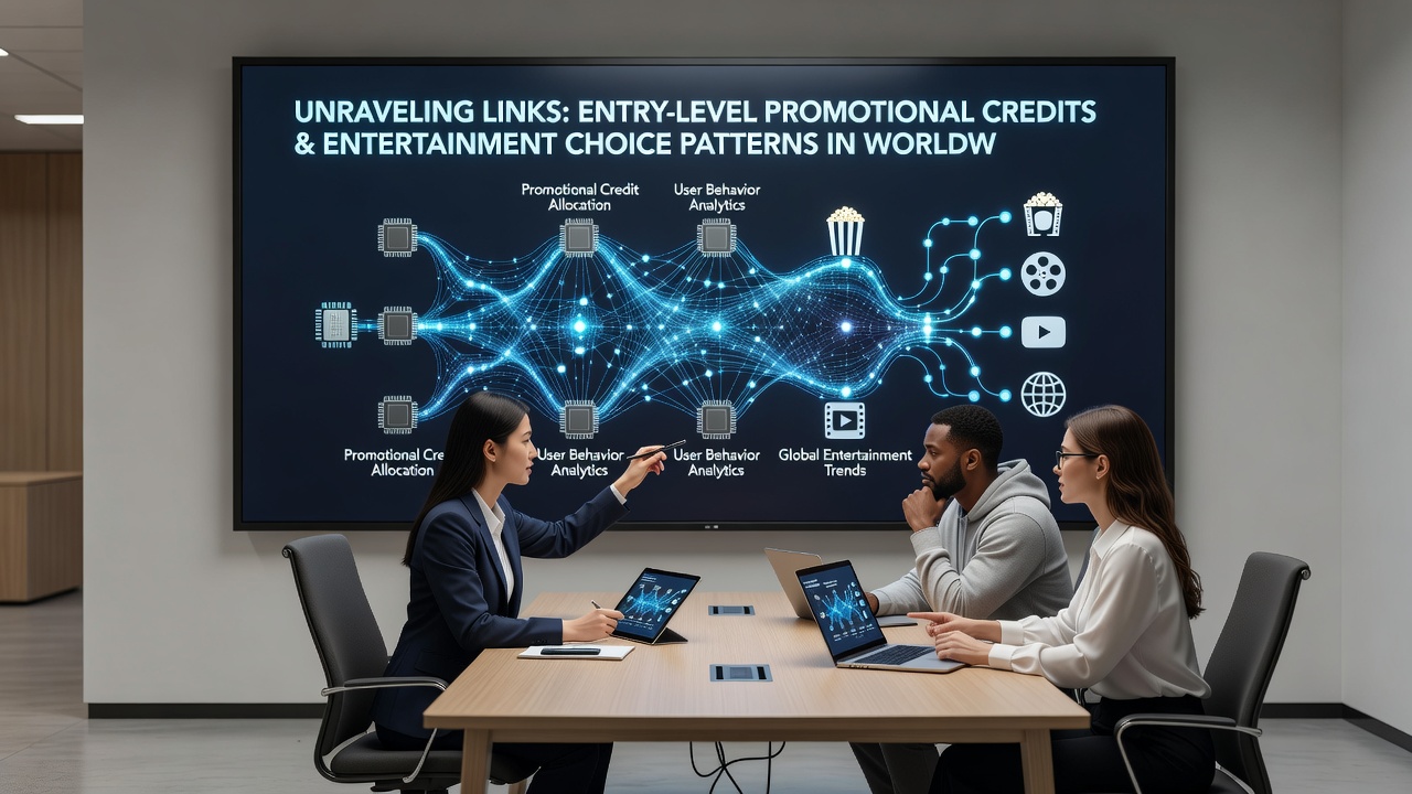 Analytics dashboard displaying player entertainment choice patterns linked to promotional credits in global wagering apps